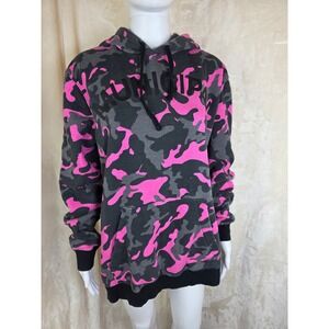 Municipal Sport Utility Gear Pink Grey Camo Hoodie Sweatshirt Mens Large Logo